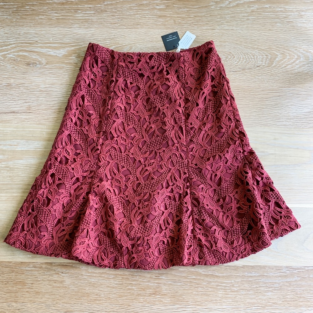NWT - Club Monaco Romantic Floral Lace Skirt